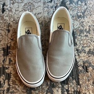 Grey Slip-On Vans Sneakers